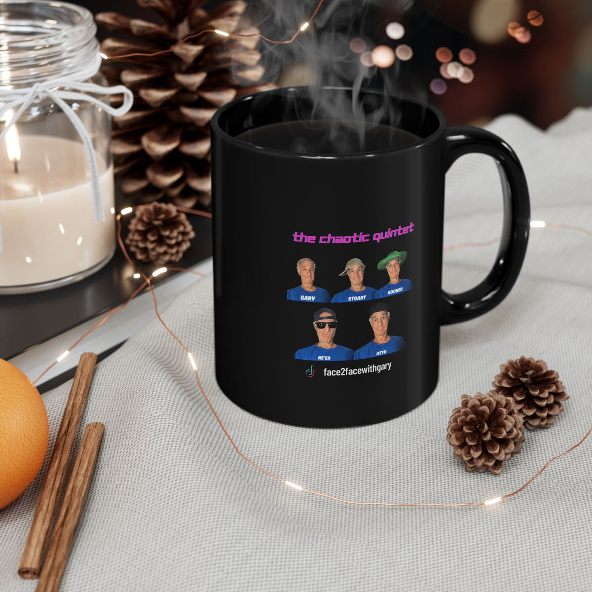 The Chaotic Qunitet Black Mug