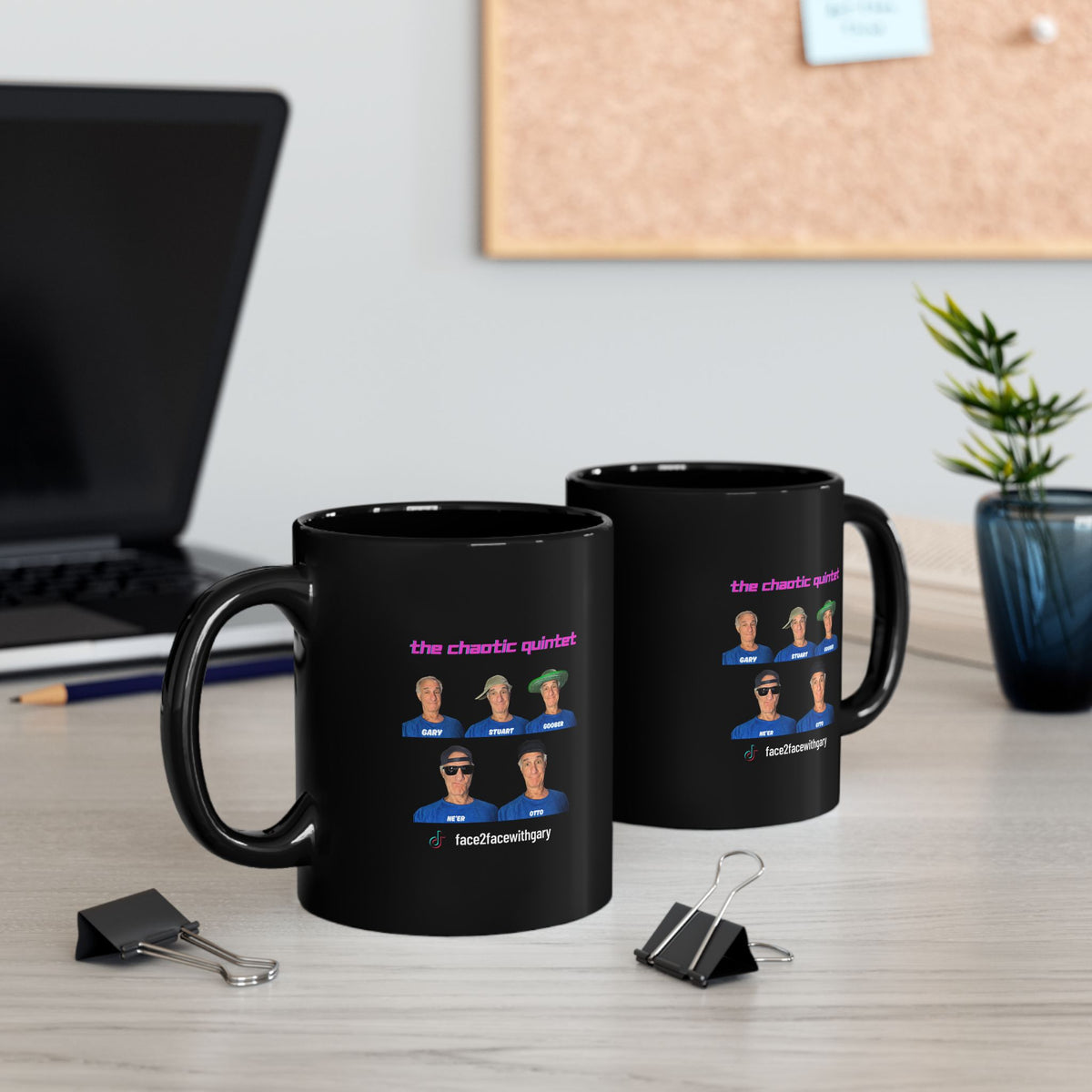 The Chaotic Qunitet Black Mug