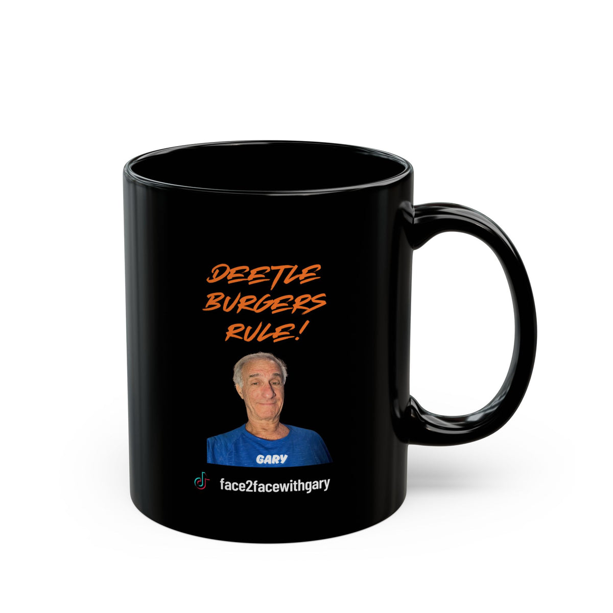 Deetle Burgers Rule Black Mug
